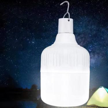 Imagem de Lâmpadas LED Bulbo 80w 100w 150w Branco Frio Recarregável Painel Solar Emergência Iluminação Externa (80W)