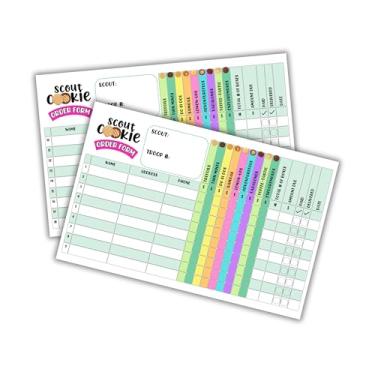 Imagem de Grade de formulário de pedido de escoteiro com cookies | Pacote com 30 cartões de 21,6 x 14 cm distribuídos para vizinhos cabine rastreadora vendida aqui cabide de porta adesivos de agradecimento