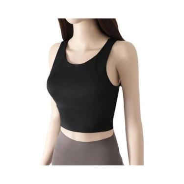 Imagem de Top De Treino Feminino Com Almofada Fixa Para O Peito, Roupas De Espor