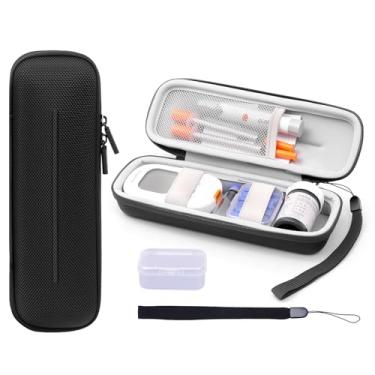 Imagem de Krypthos Estojo de suprimentos para diabetes, estojo rígido de transporte para medidor de glicose no sangue, caneta de insulina, seringa, lancetas, dispositivo de punção e muito mais, bolsa