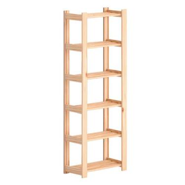 Imagem de Estante para Livros com 6 Prateleiras em Madeira Maciça Marin Brasil