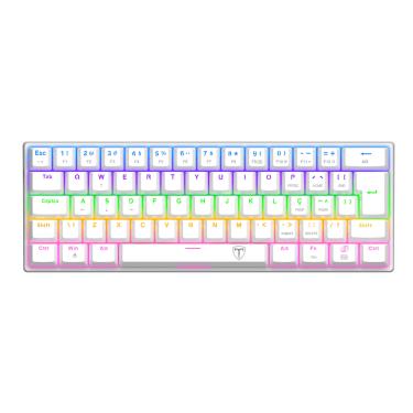 Imagem de Teclado Gamer ARENA 60% RGB Switch brown Branco T-Dagger