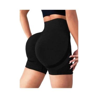 Imagem de Shorts De Yoga Femininos De Cintura Alta Para Treino, Fitness, Levanta