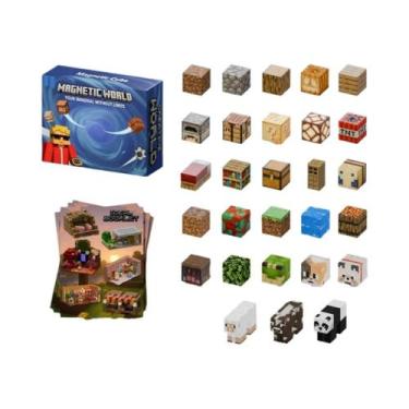 Imagem de Conjunto De Blocos Magnéticos De Construção Com Caixa De Armazenamento