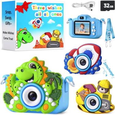 Imagem de Câmera infantil para meninos, presente de aniversário para meninos de 3, 4 e 5 anos, câmeras de brinquedo de selfie para crianças de 3 a 5 anos, câmera digital azul para crianças pequenas para