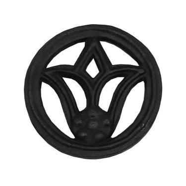 Imagem de Rosácea Decoração de Ferro Flor de Lírio Grade Portão 15cm