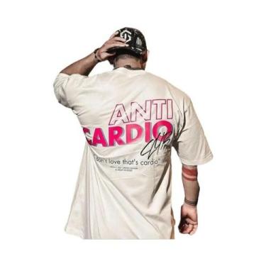 Imagem de Camiseta Esportiva Masculina Oversized De Algodão Anti-Cárdio Para Ver
