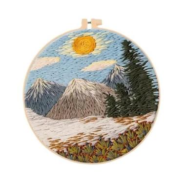 Imagem de Kit De Bordado De Guirlanda Floral Com Pássaros E Animais Em Cores Mis