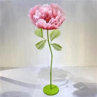 Imagem de Flores artificiais gigantes, decorações florais de seda grandes para casamentos, vitrines e adereços de fotografia - Perfeito para fundos de eventos e exibições
