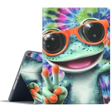 Imagem de FGDRFGRW Capa para Samsung Galaxy Tab A11 Plus/A9 Plus 28 cm 2025/2023, suporte ajustável, função despertar/hibernar, proteção total – Óculos de sol sapo