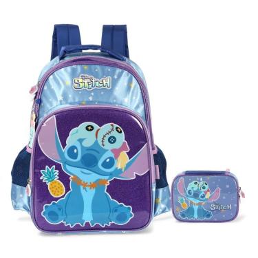 Imagem de Kit Mochila Escolar Estojo Box Stitch Lilo Chaveiro Xepa-Unissex