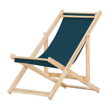 Imagem de Cadeira Espreguiçadeira Preguiçosa Dobrável S-b-azul Marinho