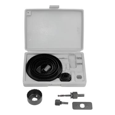 Imagem de Kit Serra Copo 16 Peças com Maleta para Furos Madeira Plástico Gesso - Furos Perfeitos
