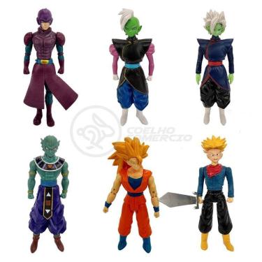 Imagem de Kit 6 Bonecos Dragon Ball Super Goku Ssj3, Zamasu
