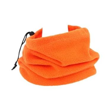 Imagem de Cachecol Tubular Ajustável Unissex Em Fleece Polar Para Inverno, Prote