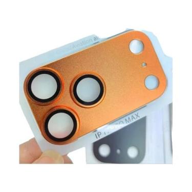 Imagem de Protetor De Câmera De Metal Laranja Para iPhone 17 pro Max, Anel De Le