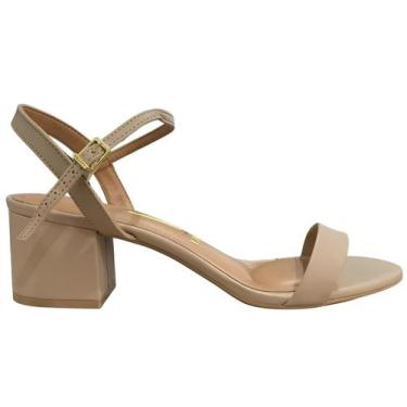 Imagem de Sandália Feminina Vizzano 6291900 Social Média Salto Grosso Pelica, 37