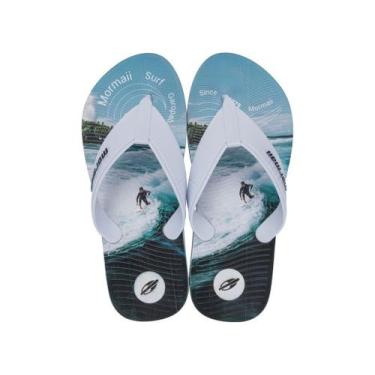 Imagem de Chinelo Mormaii 10591 Graphics Tropical Dedo Pvc Macio Leve -, Branco,