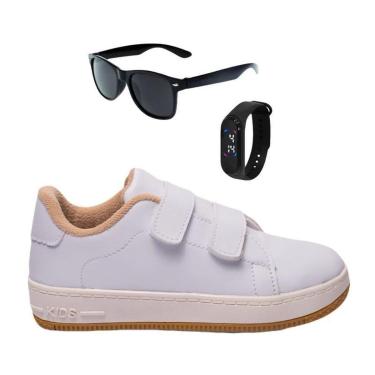 Imagem de Tênis Infantil Masculino Escolar Casual Menino Novo + Óculos + Relógio-Masculino