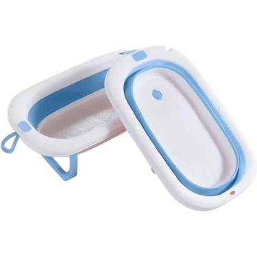 Imagem de Banheira Para Bebê Retrátil 30l 74x45x16cm Azul