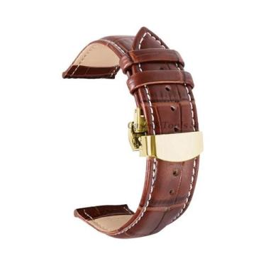 Imagem de Pulseira De Couro Com Padrão De Crocodilo Para Relógios Seiko Omega DW