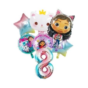 Imagem de Conjunto De Balões Gabby Dollhouse Para Meninas, Decoração De Festa De
