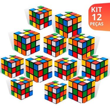 Imagem de Cubo Mágico Clássico Original Colorido Prenda Atacado -, Kit com 12