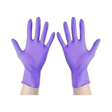 Imagem de Luvas De Nitrilo Impermeáveis E Duráveis, 100 Unidades, Descartáveis P