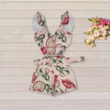 Imagem de Conjunto Feminino Estampado Short Cropped Babado 36 ao 40 0151 - Bellu