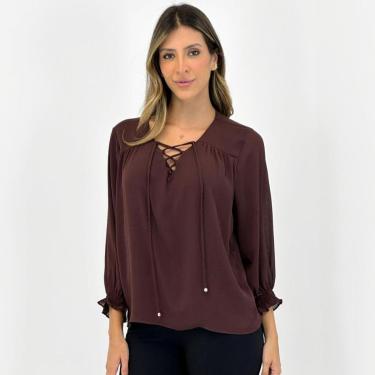 Imagem de Blusa Anemone Ampla Manga 3/4 Feminina-Feminino