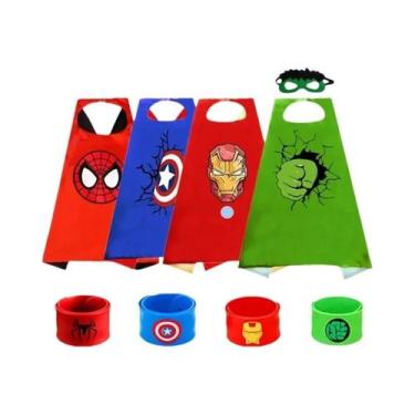 Imagem de Capas De Super-Heróis Para Crianças, Máscaras E Pulseiras, Fantasia De