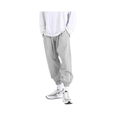 Imagem de Calças Esportivas Casuais Masculinas Estilo Coreano Para Fitness, Basq