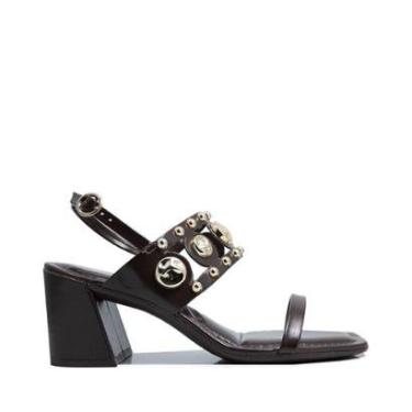 Imagem de Sandalia Via Uno Marrom Salto Bloco-Feminino