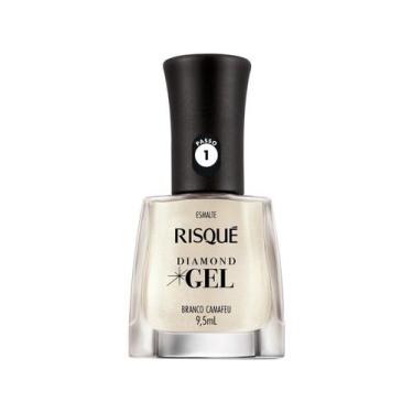 Imagem de Esmalte Risqué Diamond Gel Cor Branco Camafeu 9,5ml, Branco Camafeu
