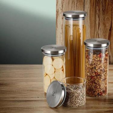 Imagem de Kit Potes de Vidro Porta Mantimentos Herméticos Electrolux