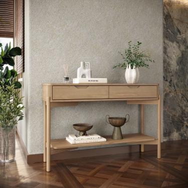 Imagem de Aparador 120cm Madeira Maciça 3311U Nest com 2 Gavetas Tauari Finestra