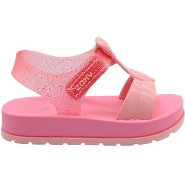 Imagem de Sandália Rasteira Baby Zaxynina Heart Brilho Menina