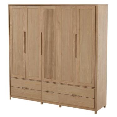 Imagem de Guarda Roupa Casal Madeira Macica Taeda 5 Portas 220 cm 3306U Festra