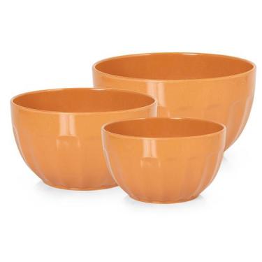 Imagem de Jogo 3 Bowls Redondos em Melamina Cor Terracota Gourmet Mix