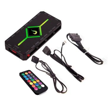 Imagem de Controladora Gamer Para Cooler Rise Mode PWM e RGB Hub - RM-COPW-RGB-Unissex