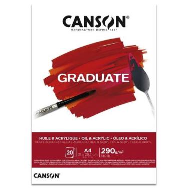 Imagem de Bloco Graduate Óleo e Acrílico A4 Canson 290g 20 Folhas