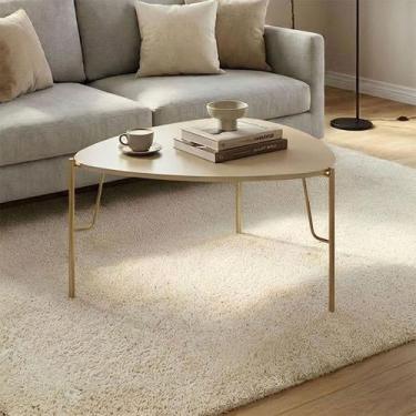 Imagem de Mesa de Centro para Sala 31cm com Pés em Metal 100% MDF - Casa Lar Inc