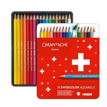 Imagem de Lápis de Cor Aquarelável Caran D'Ache Swisscolor 18 Cores - CARAN DACH