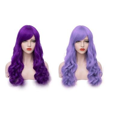 Imagem de Peruca Longa Encaracolada Roxa - Extra Festas