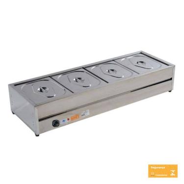 Imagem de Rechaud Térmico de 04 Cuba GNs de 1/2 por 100 mm de Inox 220V RT04M Ibet