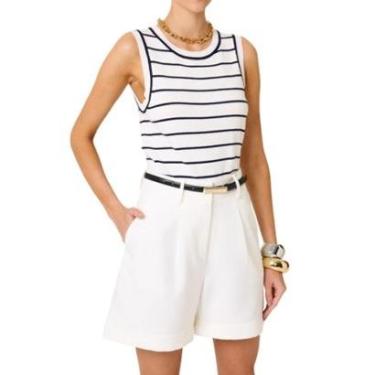 Imagem de Blusinha Feminina Dudalina Tricot Talita Branca Off - 120416-Feminino