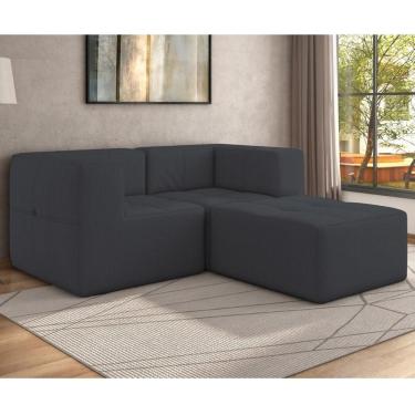 Imagem de Sofá Modulado Na Caixa 3 Lugares 154cm Espuma D33 Multimóveis CR45355 Grafite