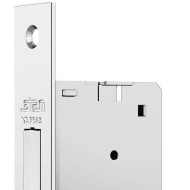 Imagem de Fechadura Auxiliar 1001 Com Espelho De Inox Polido - 10810 - Stam Fech