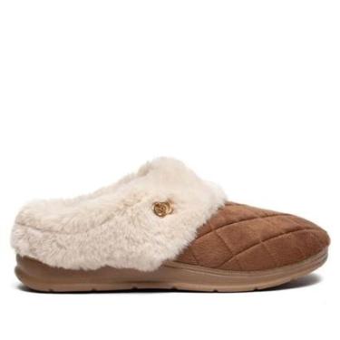 Imagem de Pantufa Unissex Pegada Atoalhado Marrom/Bege-Unissex