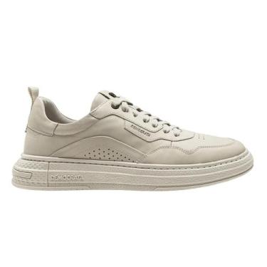 Imagem de Sapatênis Democrata Denim Jake Creme Sola Alta Casual Conforto, 40